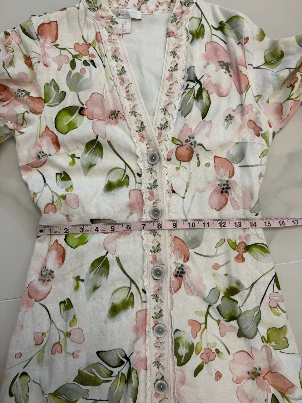 Caroline Constas Long Sleeve Linen Blend Shirtdress S - Picture 8 of 15
